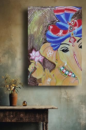 Art to Doors | Lord ganesha | Artist Bindu Kamboj | Vertical | Art Prints | Home Decor | Wall Art | Gift Items | Canvas Frame