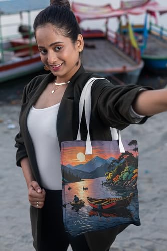 Art to Doors | Serene Solitude | Tote Bags | Shopping Bag For Grocery | Aesthetic Carry Bag | Tote Bag for Shopping, Travel, office & beach bags for women|