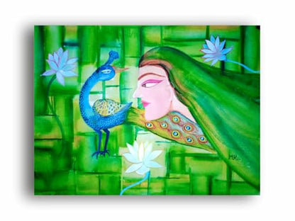 Art to Doors | Affection 1 | Artist Mamta Kumari | Rectangle | Art Print | Home Decor | Wall Decor | Gift Items | Canvas Frame