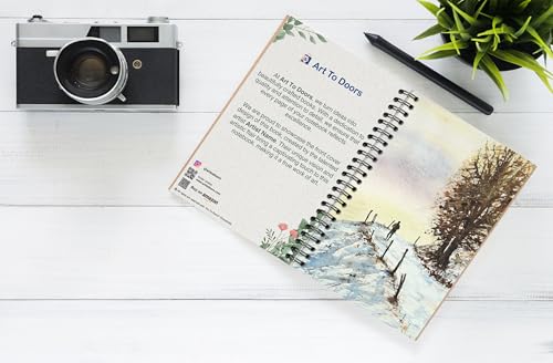 Art to Doors | Snowy Solitude | Spiral Notebooks | A5 Size Paper | 120 Pages | 70 GSM Paper | Attractive Cover Designs