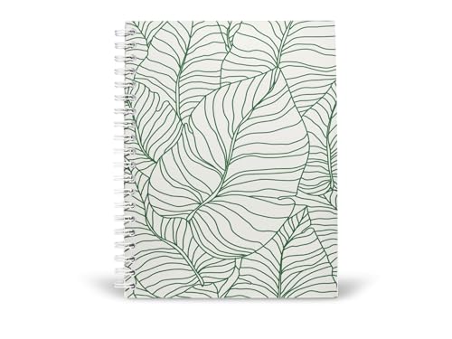 Art to Doors | Banana Leaf Outline | Spiral Notebooks | A5 Size Paper | 120 Pages | 70 GSM Paper | Attractive Cover Designs