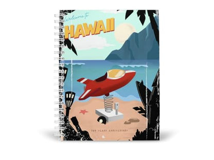 Art to Doors | Welcome To Hawai | Spiral Notebooks | A5 Size Paper | 120 Pages | 70 GSM Paper | Attractive Cover Designs