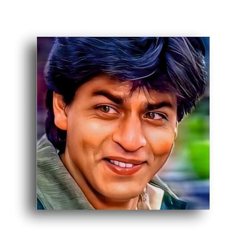 Art to Doors King Khan Splendor: Shah Rukh Khan Canvas Print - Iconic Tribute for Every Fan! (SRK) | Personalized Gift For Anniversary, Birthday, Wedding, Home Decor (CanvasFrame,8x8Inch,CanvasFrame)