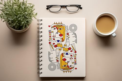 Art to Doors | Dual Queen | Spiral Notebooks | A5 Size Paper | 120 Pages | 70 GSM Paper | Attractive Cover Designs