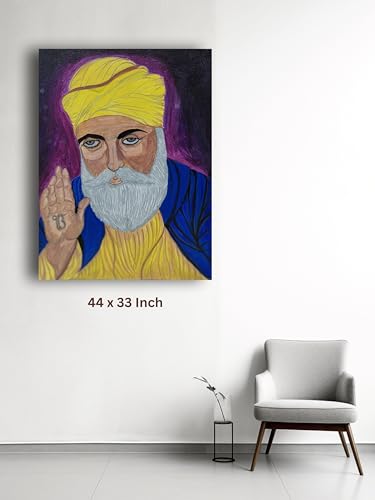 Art to Doors | Waheguru | Artist Bindu Kamboj | Vertical | Art Prints | Home Decor | Wall Art | Gift Items | Canvas Frame