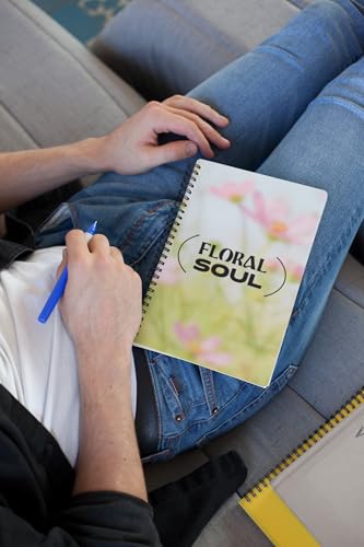 Art to Doors | Floral Soul | Spiral Notebooks | A5 Size Paper | 120 Pages | 70 GSM Paper | Attractive Cover Designs