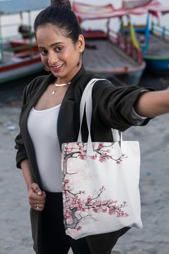 Art to Doors | Sakura Dreams | Tote Bags | Shopping Bag For Grocery | Aesthetic Carry Bag | Tote Bag for Shopping, Travel, office & beach bags for women