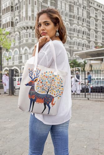 Art to Doors | Woodland Wonder | Tote Bags | Shopping Bag For Grocery | Aesthetic Carry Bag | Tote Bag for Shopping, Travel, office & beach bags for women|