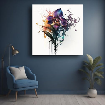 Art to Doors | Orchid Bloom | Square | Art Print | Home Decor | Wall Decor | Gifts for Women | Gifts for Men | Wall Art |