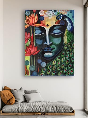 Art to Doors | Krishna Morden Art | Artist Dipa Sinha | Vertical | Art Prints | Home Decor | Wall Art | Gift Items | Canvas Frame