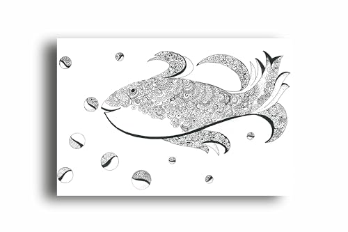 Art to Doors | Whale Mandala Art | Artist Jhankar Agarwal | Horizontal | Art Prints | Home Decor | Gift Items | Wall Art | Canvas Frame