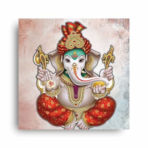 Art to Doors | Blessings of Ganesha | Square | Art Print | Home Decor | Wall Decor | Gifts for Women | Gifts for Men | Canvas Frame