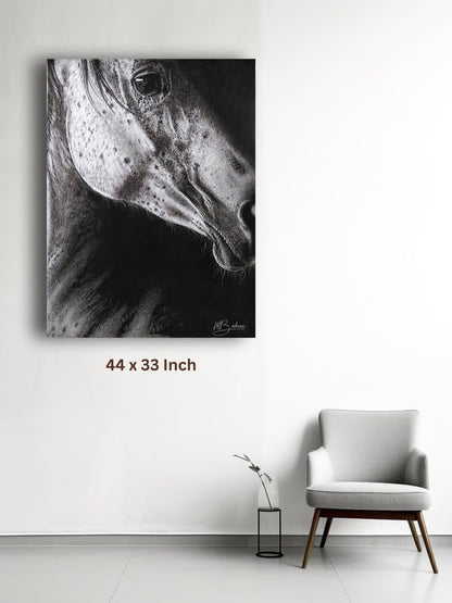 Art to Doors| Horse | Artist Patel Mahendra Babar | Rectangle | Art Print | Home Decor | Wall Decor | Gift Items | Canvas Frame