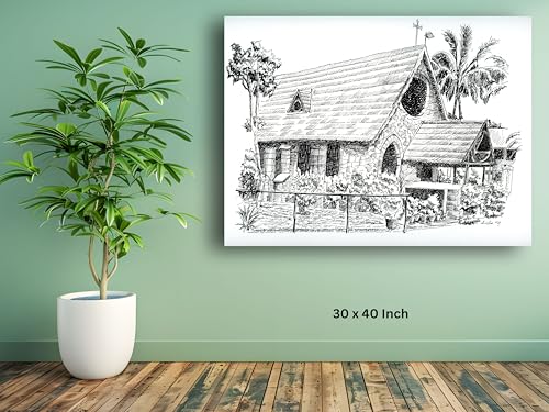 Art to Doors | All Saints Church At Bangalore | Artist Avishek Nag | Horizontal | Art Prints | Home Decor | Gift Items | Wall Art | Canvas Frame