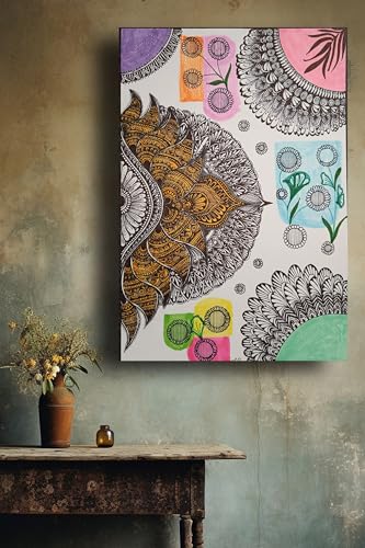 Art to Doors | Mandala art home decor piece, Fusion mandala modert art piece | Artist Evancy Grace | Vertical | Art Prints | Home Decor | Wall Art | Gift Items | Canvas Frame