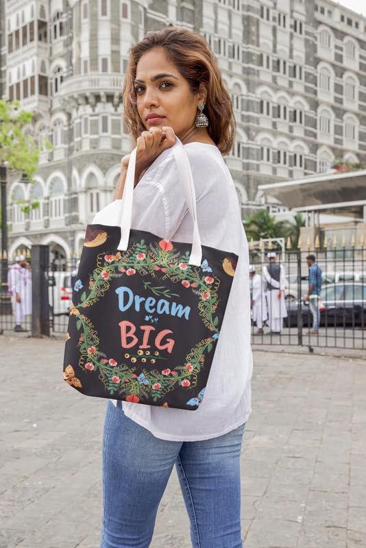 Art to Doors | Dream Big | Tote Bags | Shopping Bag For Grocery | Aesthetic Carry Bag | Tote Bag for Shopping, Travel, office & beach bags for women