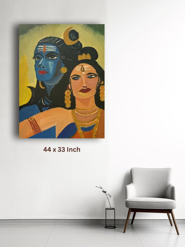 Art to Doors| Shakti Shiv | Artist Jhankar | Rectangle | Art Print | Home Decor | Wall Decor | Gift Items | Canvas Frame