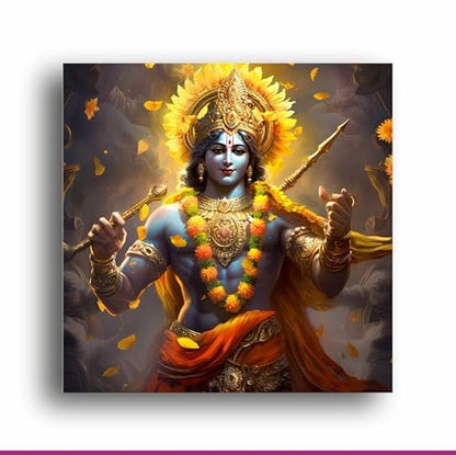 Art to Doors Divine Grace: Lord Krishna Canvas Prints