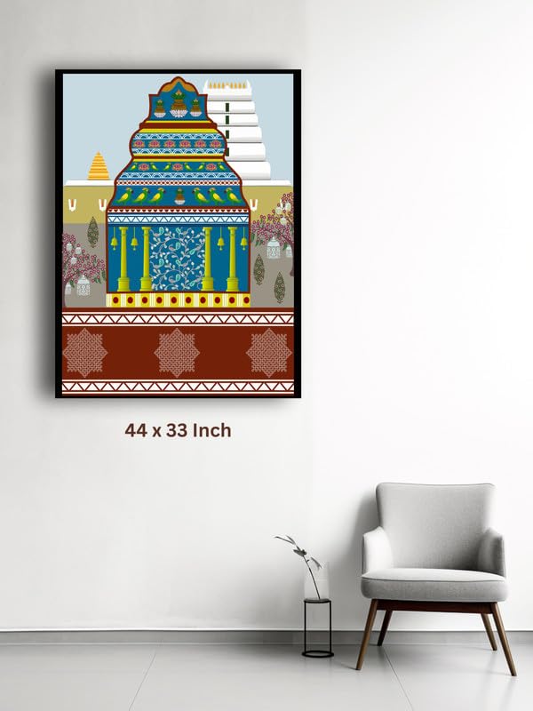 Art to Doors| Traditions of South India | Artist Mounika Botcha | Rectangle | Art Print | Home Decor | Wall Decor | Gift Items | Canvas Frame