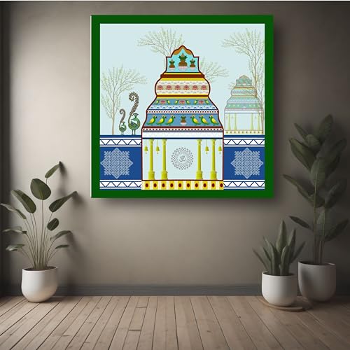 Art to Doors | Sampannakala Kolam | Square | Artist Mounika Botcha | Home Decor | Wall Art | Gifts for Women | Gifts for Men | Canvas Frame