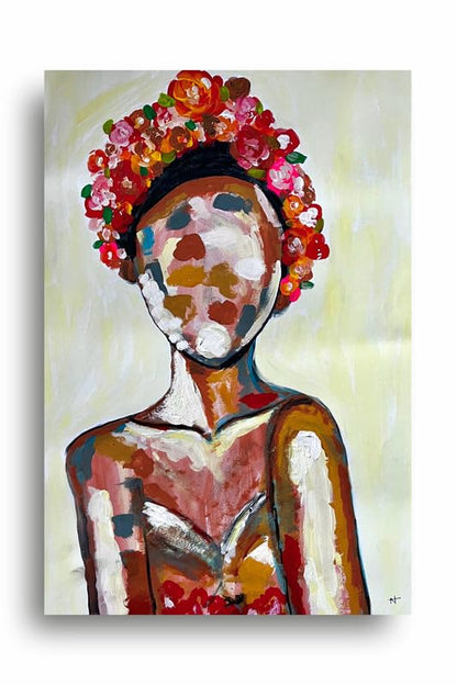 Art to Doors | Frida | Artist Dr Namrata Sharma | Vertical | Art Print | Home Decor | Wall Decor | Gift Items | Wall Art | Canvas Frame