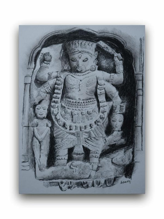 Art to Doors | Terracotta Kali Idol | Artist Avishek Nag | Vertical | Art Print | Home Decor | Wall Decor | Gift Items | Wall Art