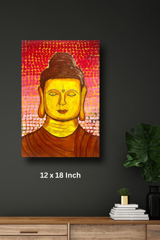 Art to Doors | Budha | Artist Dr Namrata Sharma | Vertical | Art Prints | Home Decor | Wall Decor | Gift Items | Wall Art | Canvas Frame