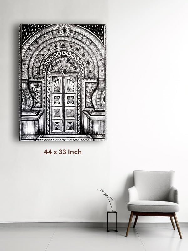 Art to Doors| Gateway Of Intricate Patterns | Artist Kalakarish | Rectangle | Art Print | Home Decor | Wall Decor | Gift Items | Canvas Frame