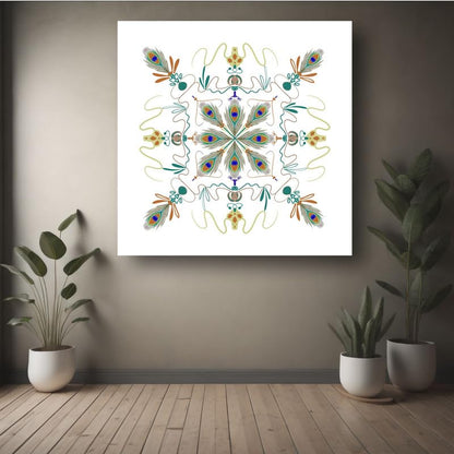 Art to Doors | Krishna Mandala Art | Artist Akshara Prasannan | Vertical | Art Print | Home Decor | Wall Decor | Gift Items | Wall Art | Canvas Frame