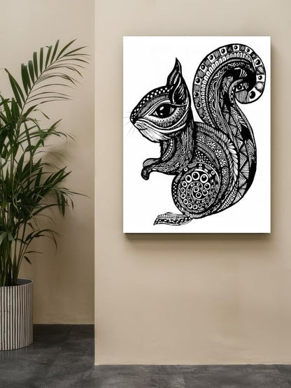 Art to Doors | Squirrel Soul Of The Woods | Artist Kalakarish | Vertical | Art Prints | Home Decor | Wall Decor | Gift Items | Wall Art