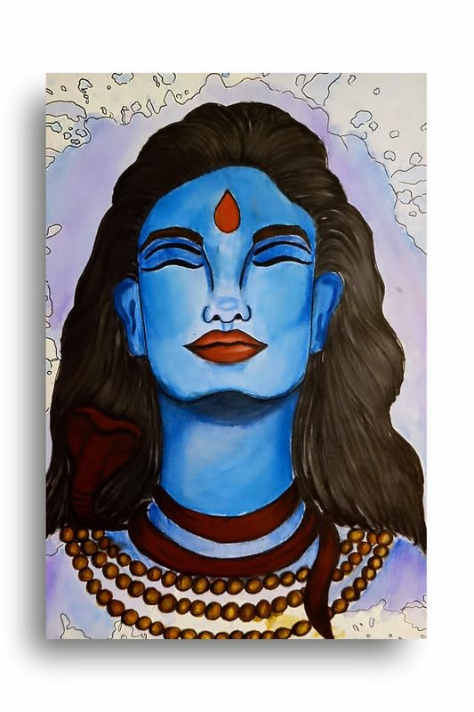 Art to Doors| Lord Shiva Artwork | Artist Kalakarish | Rectangle | Art Print | Home Decor | Wall Decor | Gift Items | Canvas Frame