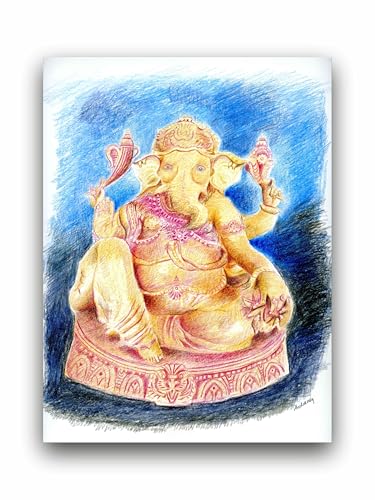 Art to Doors | Sri Ganesh | Artist Avishek Nag | Vertical | Art Prints | Home Decor | Wall Art | Gift Items | Canvas Frame