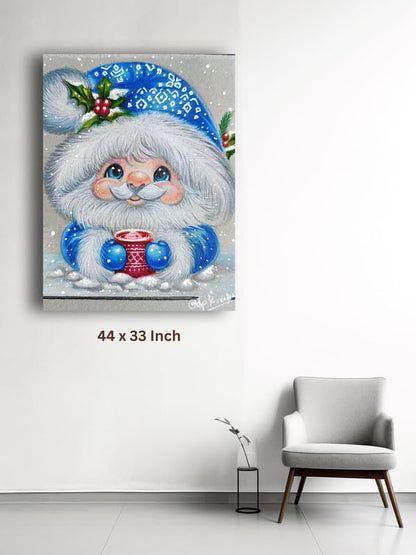 Art to Doors| Mintoo The Santa | Artist Deepika Khemani | Rectangle | Art Print | Home Decor | Wall Decor | Gift Items | Canvas Frame