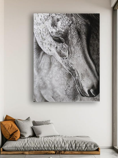 Art to Doors| Horse - 2 | Artist Patel Mahendra Babar | Rectangle | Art Print | Home Decor | Wall Decor | Gift Items | Canvas Frame