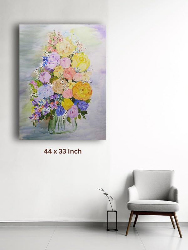 Art to Doors | Bunch Of Flowers | Artist Alka Mathur | Vertical | Art Print | Home Decor | Wall Decor | Gift Items | Wall Art | Canvas Frame