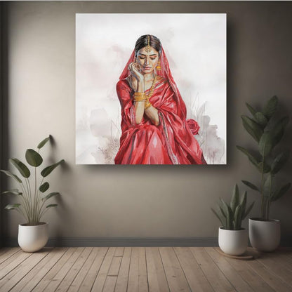 Art to Doors| Elegance | Artist Riika Kandhola | Square | Art Print | Home Decor | Wall Decor | Gift Items | Canvas Frame