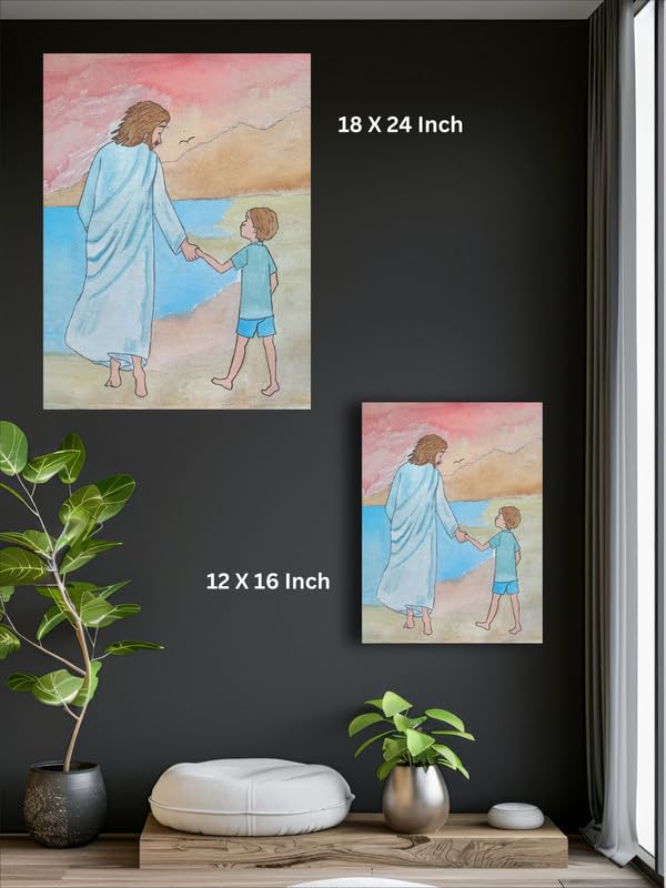 Art to Doors | Jesus And Me | Artist Lovina Cano | Vertical | Art Prints | Home Decor | Wall Decor | Gift Items | Wall Art