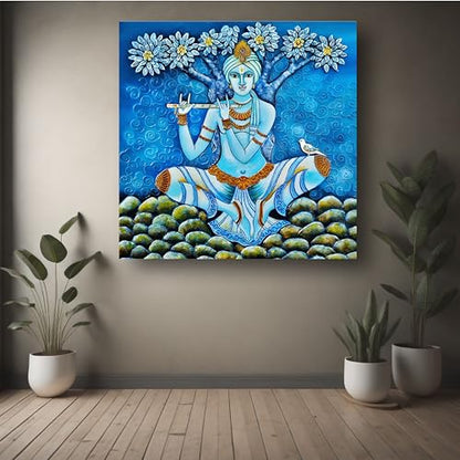 Art to Doors | Divine Serenity | Artist Sanchita Dutta | Square | Art Print | Home Decor | Wall Decor | Gifts for Women | Gifts for Men | Wall Art | Canvas Frame