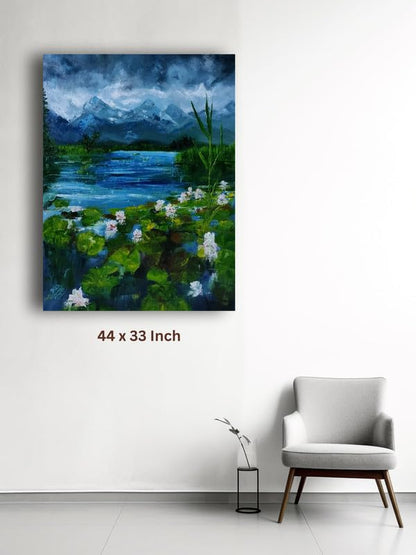 Art to Doors | Landscape A001 | Artist C K Gandhi | Rectangle | Art Print | Home Decor | Wall Decor | Gift Items | Canvas Frame