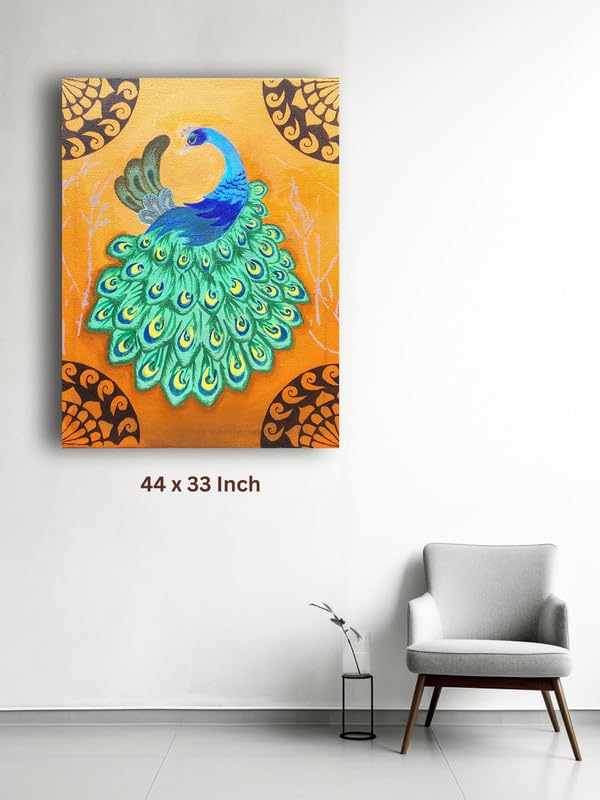 Art to Doors | Peacock's Poise | Artist Rachel Joseph | Vertical | Art Prints | Home Decor | Wall Decor | Gift Items | Wall Art