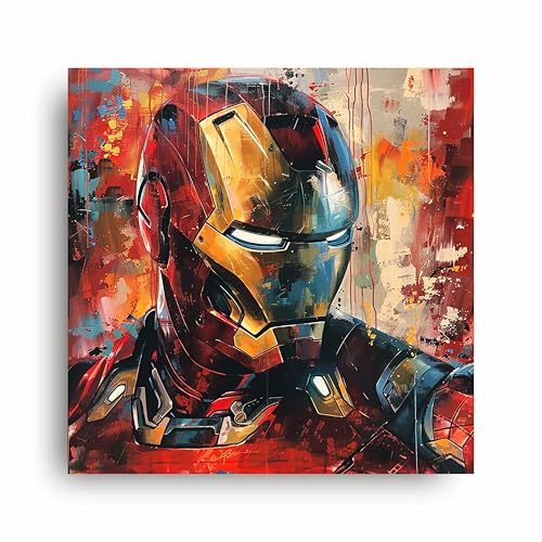 Art to Doors | Iron Man's Iron Will | Square | Art Print | Home Decor | Wall Decor | Gifts for Women | Gifts for Men | Canvas Frame