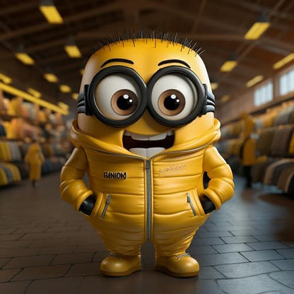 Art to Doors Gru the Minion: Adorable Yellow Jacket Illustration