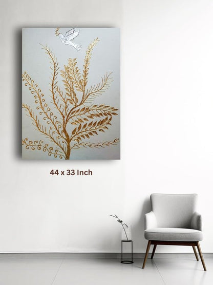 Art to Doors | Golden Branch | Artist Lovina Cano | Vertical | Art Print | Home Decor | Wall Decor | Gift Items | Wall Art