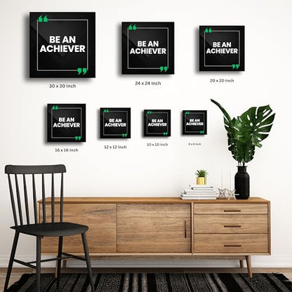 Art to Doors Be an Achiever | Motivational Quotes | Office Quotes | Personalized Gift For Anniversary, Birthday, Wedding, Home Decor | Quotes for Home, Living Room, Study Room