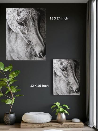 Art to Doors| Horse - 2 | Artist Patel Mahendra Babar | Rectangle | Art Print | Home Decor | Wall Decor | Gift Items | Canvas Frame