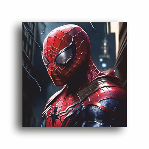 Webbed Wonders: Spider-Man Face Art Print - Marvel Comic Inspired Illustration | Personalized Gift For Anniversary, Birthday, Wedding, Home Decor