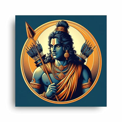 Art to Doors | The Divine Warrior | Square | Art Print | Home Decor | Wall Decor | Gifts for Women | Gifts for Men | Canvas Frame