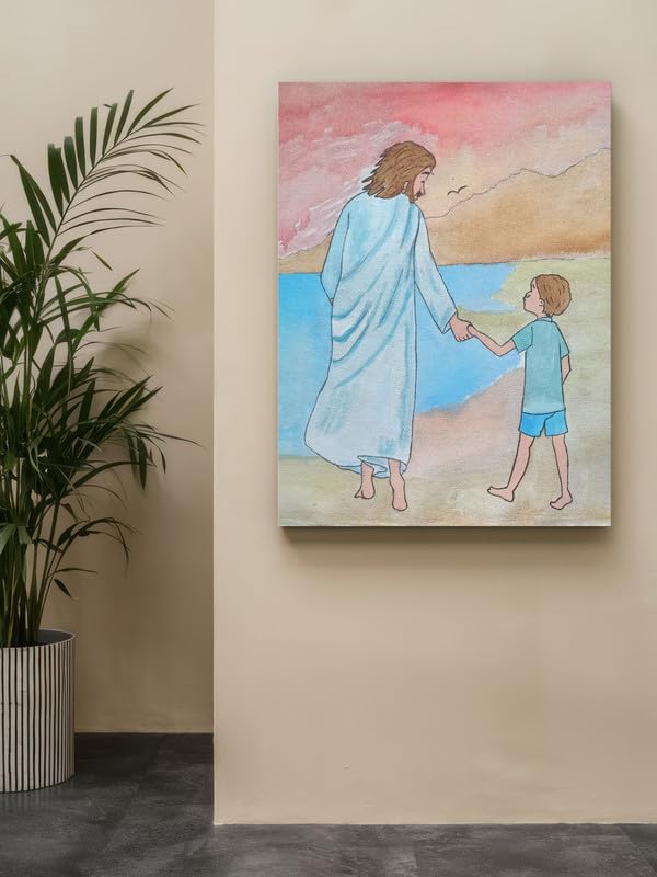 Art to Doors | Jesus And Me | Artist Lovina Cano | Vertical | Art Prints | Home Decor | Wall Decor | Gift Items | Wall Art