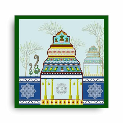 Art to Doors | Sampannakala Kolam | Square | Artist Mounika Botcha | Home Decor | Wall Art | Gifts for Women | Gifts for Men | Canvas Frame