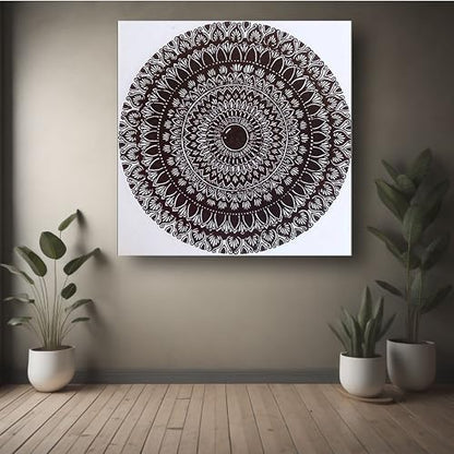 Art to Doors | Healing Mandala | Square | Artist Reddy Jahnavi | Home Decor | Wall Art | Gifts for Women | Gifts for Men | Canvas Frame